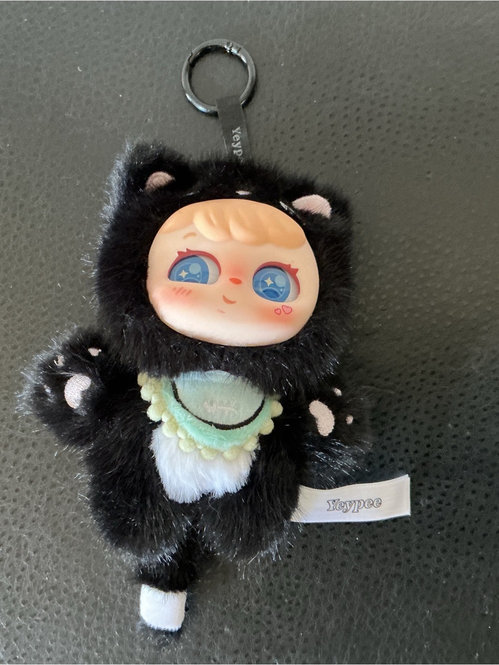 Yeypee and Friends Plush Series Guardian Plushie Pal Keychain Black Cat